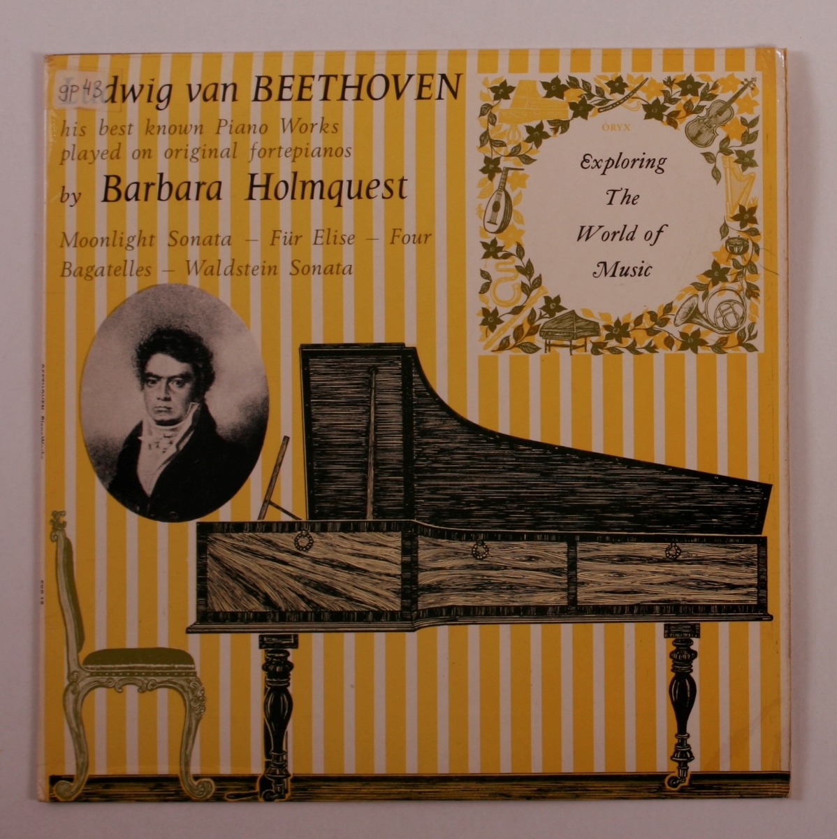 Grammofonplate i svart vinyl og plateomslag i papp. Plata ligger i en papirlomme.