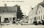 Hörnet Bäckgatan - Storgatan i Växjö, ca. 1905.