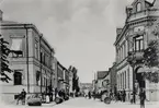 Hörnet Klostergatan - Norra Järnvägsgatan, Växjö. Tidigt 1900-tal.