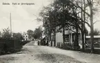 Åseda, parti av Järnvägsgatan, 1910.