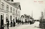 Åseda, parti av Stationsgatan (Järnvägsgatan), 1910.