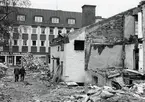 Båtsmansbacken rivs. Växjö, 1960.