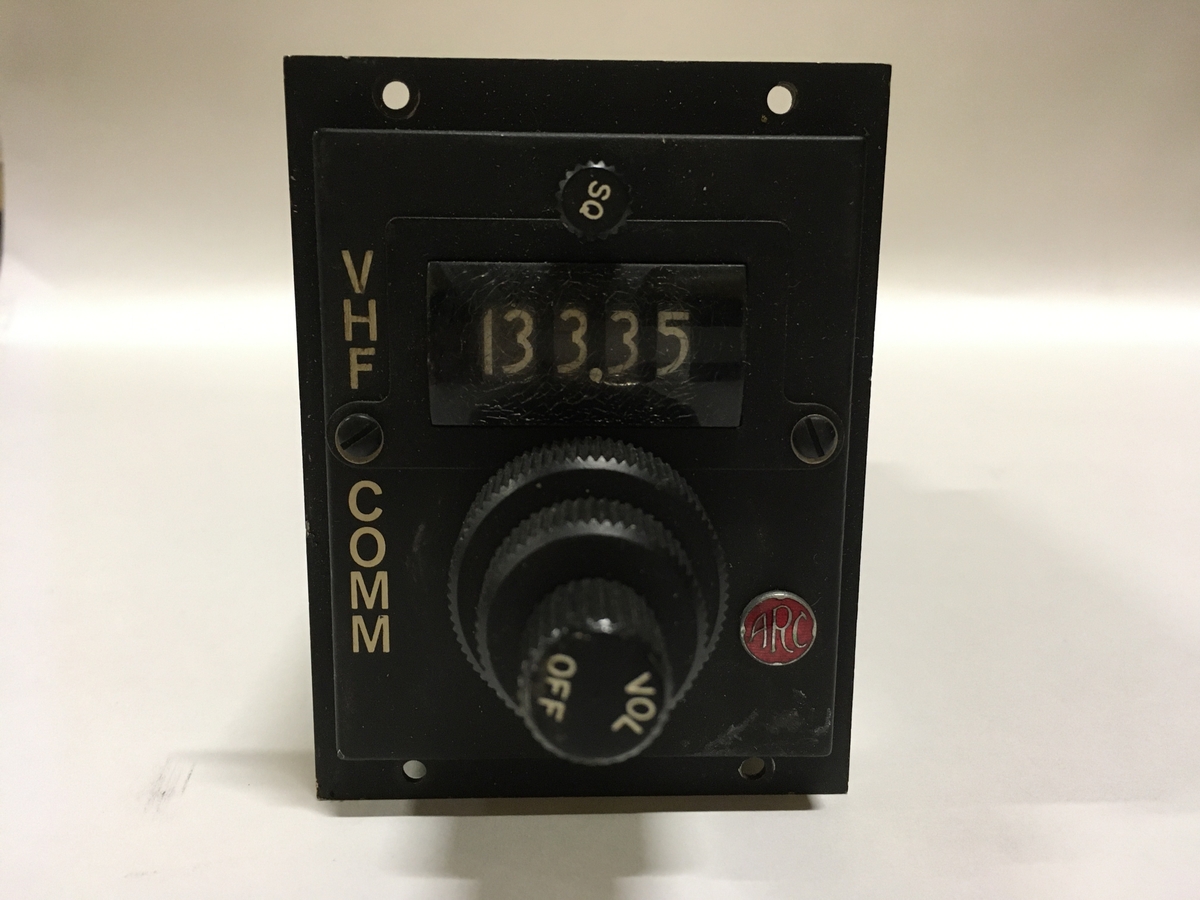 Manöverapparat VHF COMM, C-100A. Aircraft Radio Corporation, Boonton, NJ, USA