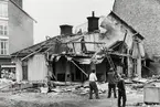 Kafé Stjärnan på Båtsmansbacken rivs. Växjö, 1960.