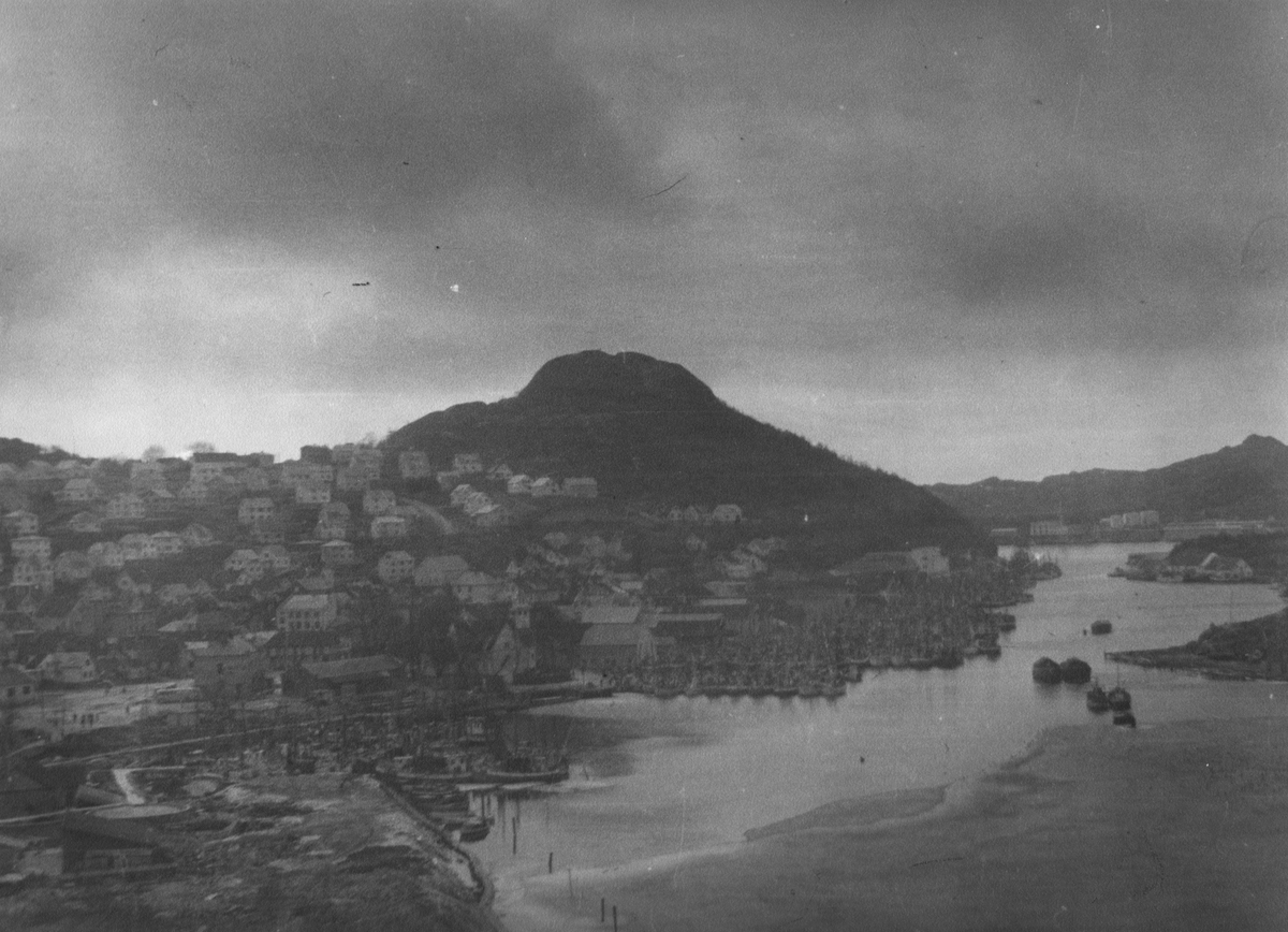 Egersund havn under sildefisket, ca. 1950.