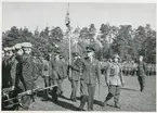 Gustav VI Adolf tar emot FN-trupp på I 4, slutet av 1960tal.