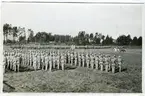 Kungl. Andra Livgrenadjärregementet vid fanparad på brigadfältet norr om kasernerna troligen 1926.