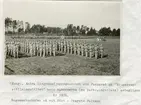 Kungl. Andra Livgren.reg. vid fanparad på brigadfältet
troligen 1926.