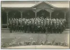 Stort gruppfoto på officerare på Malmen 1922.