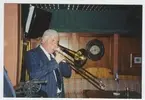 Invigning av Garnisonsmässan 1997,fanfar Anders Hill.