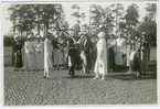 Gustaf V Adolf på besök i Linköping.
Fanöverlämningen 22/6 1933.