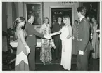 Kadettbal 1980. I 4 officersmäss. Blå rummet.