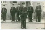 I 5 Linköping 1920-tal,vaktsoldater excerserar.