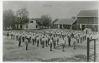 Vykortskopia:I 4-kompani gör gymnastik Malmslätt 1910-tal.