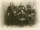 Gruppbild på officerare sent 1800-tal.