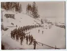Volontärskolan i Hernösand skidmarch från Hernösand till 
Sundsvall den 30/3-1/4 1887.
