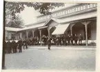 Vid Oscar II besök. Kungen i mitten.
(1900 års mobilisering)