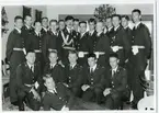 Överste C G Blomqvist och I 4 fänrikar.
Officersmässen I 4,1990-tal.