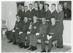 Gruppfoto:sittande fr.v.nr 2,Major Schough,nr 3 Överste.Tillman nr 4 överstelöjtnant Nestor.Tidigt 1990-tal.