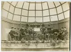 Sjätte från höger musiksergeant H.A Andersson(klarinett)
1920-tal, I 4 Trädgårdsföreningen Linköping.
