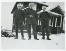 Tre glada gottfridsbergare Göte Nilsson och Ivan Karlsson, Nils Franzen i norrland 1940.