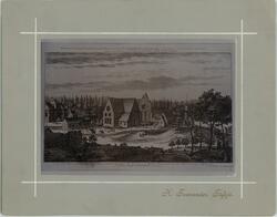 Reprofotografi - kopparstick från 1708 föreställande Nydala 