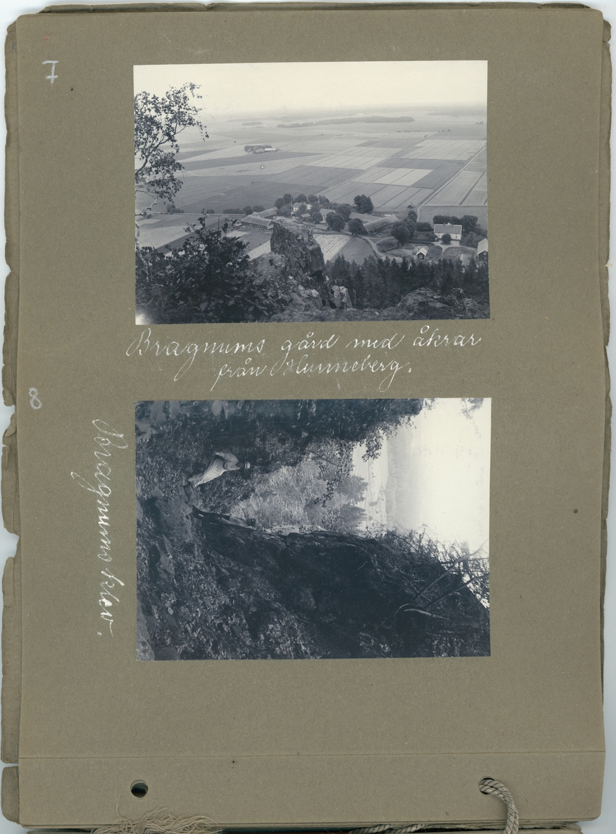 Fotoalbum. "Fröken Anna Ledin, en erinran om sommaren 1911. Vänskapsfullt av E.A."  Gåva till Anna Ledin från Emil Almqvist.
