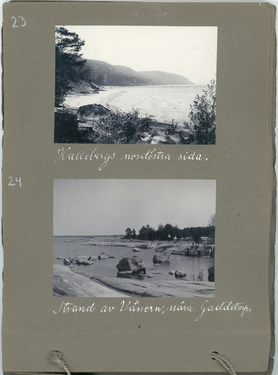 Fotoalbum. "Fröken Anna Ledin, en erinran om sommaren 1911. Vänskapsfullt av E.A."  Gåva till Anna Ledin från Emil Almqvist.