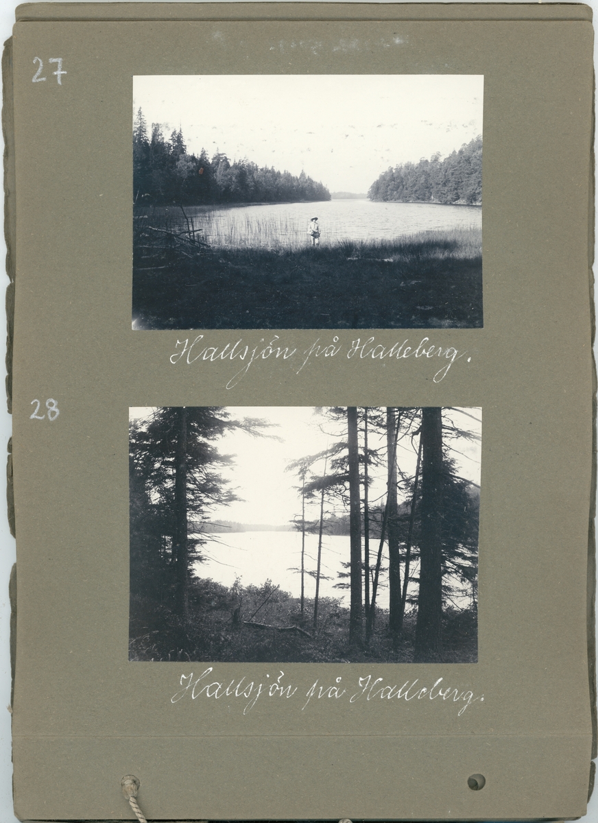Fotoalbum. "Fröken Anna Ledin, en erinran om sommaren 1911. Vänskapsfullt av E.A."  Gåva till Anna Ledin från Emil Almqvist.