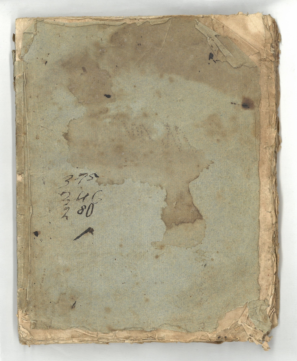 Hefte, 76 sider + omslag, sydd.