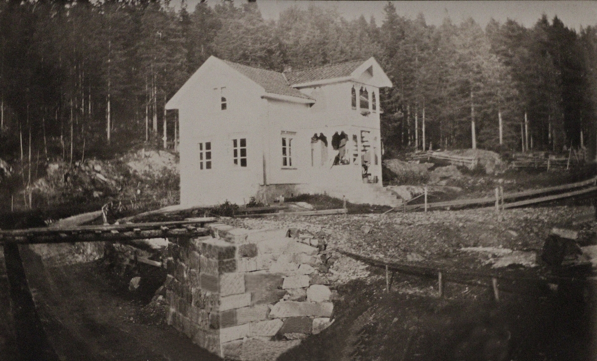 Øvre Medalen i Saggrenda under anlegget av Sørlandsbanen.