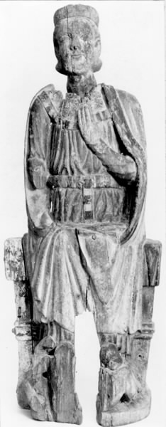 Målad träskulptur, St Olof.