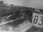 Närbild av flygplan FVM Triplanet nr 831 efter haveri den 12 april 1919 i Malmslätt.