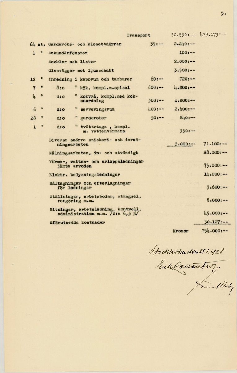 Posthus kv. Resedan. Stockholm.