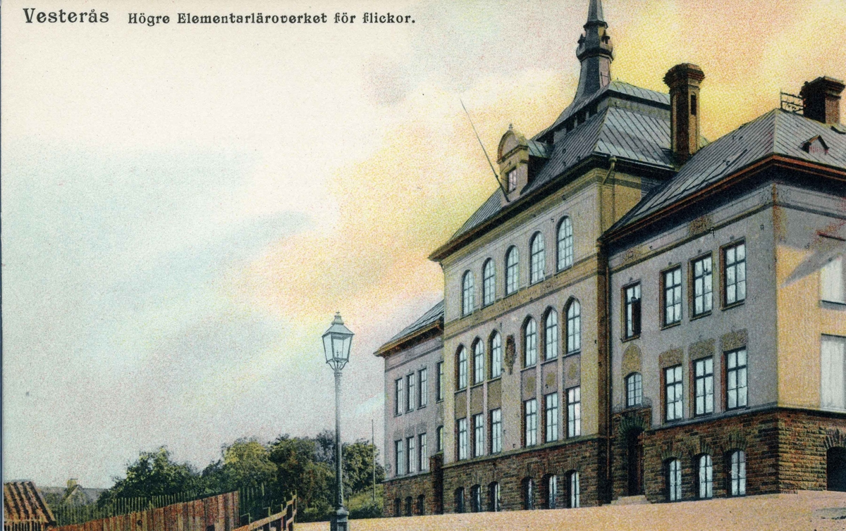 Högre Elementärverket för flickor, senare Fryxellska skolan, ritat av Erik Hahr.