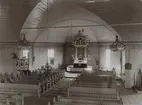 Interiör av Järnboås kyrka, omkring 1910.