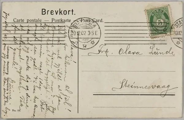 Postkort med et stemningsfullt landskap i Stokka i Stavanger