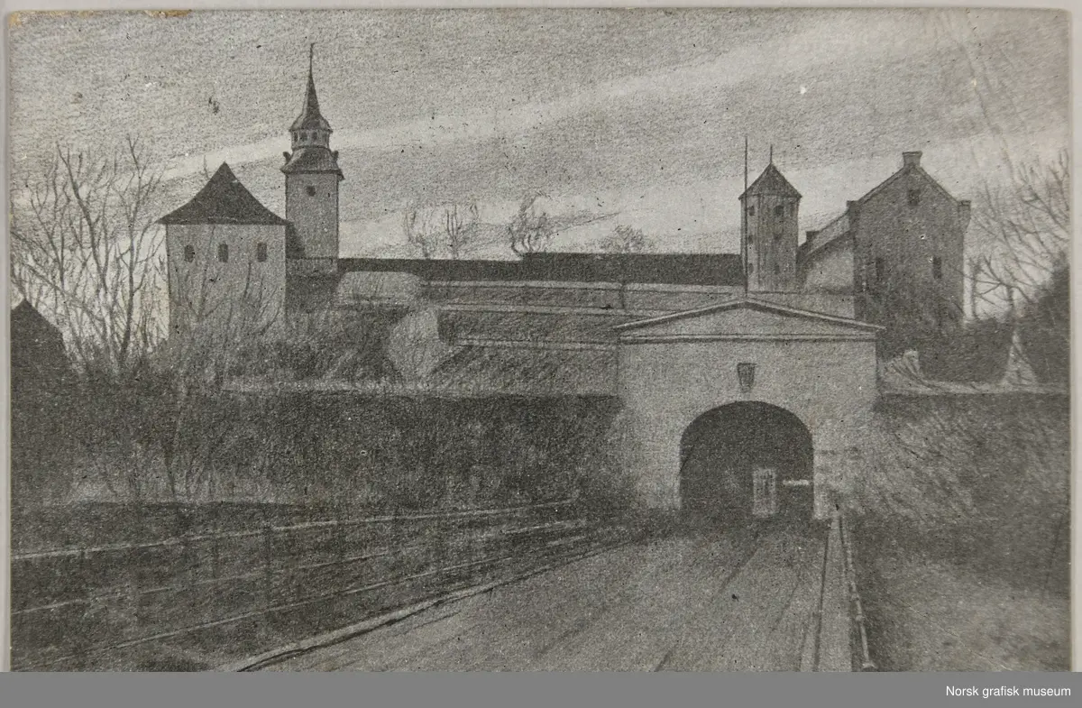 Akershus festning sett fra hovedinngangen.