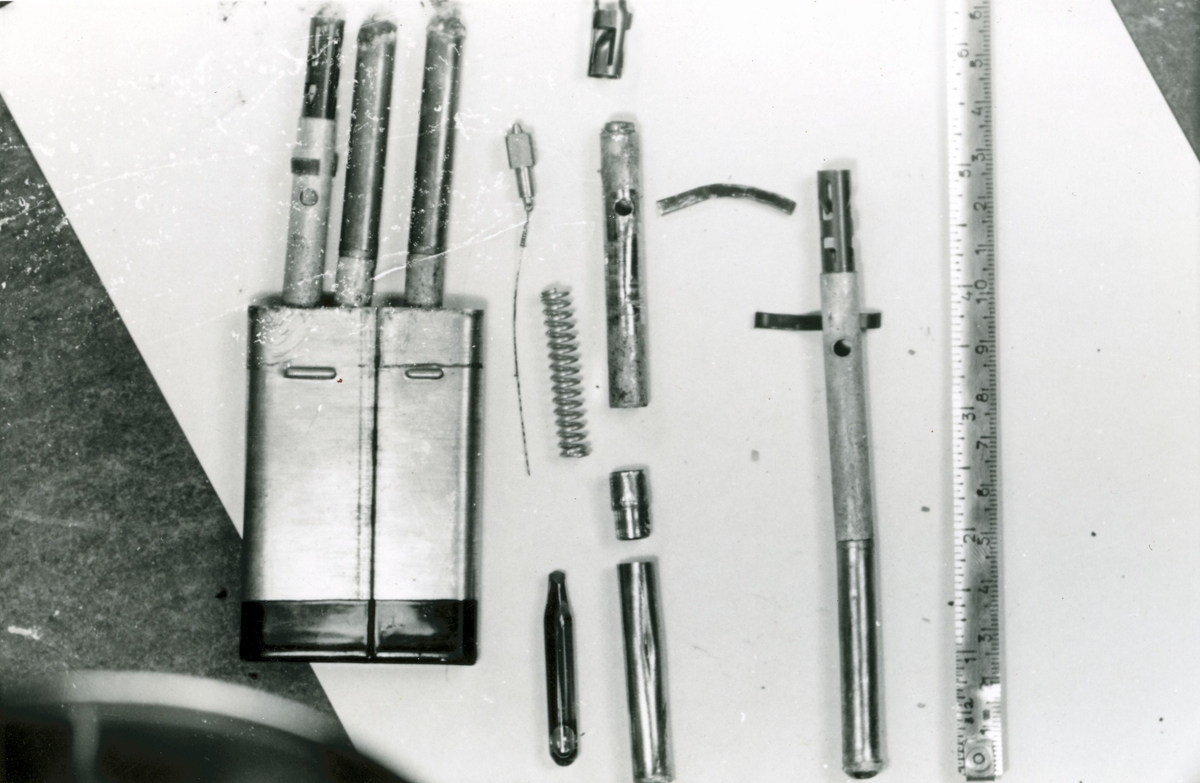 26 foto av sabotasjemateriell fra 2. verdenskrig.
