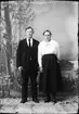 Kvinna och Gösta Gustafsson från Herräng, Uppland 1919