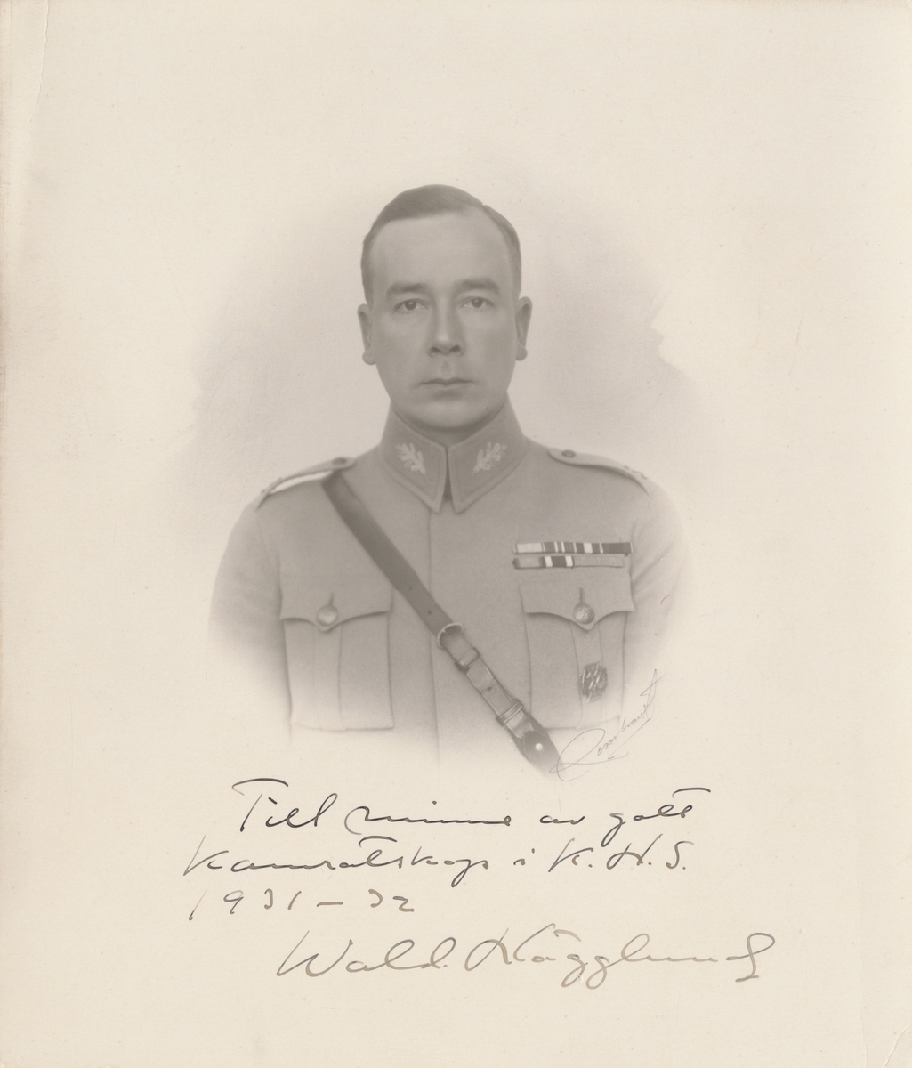 Porträtt av Johan Woldemar Hägglund, sedermera generalmajor i finska armém.