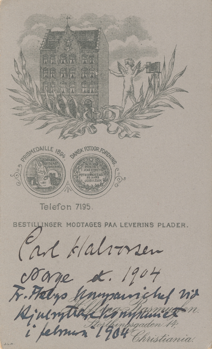 Porträtt av Carl Halvorsen, officer i norska armén.