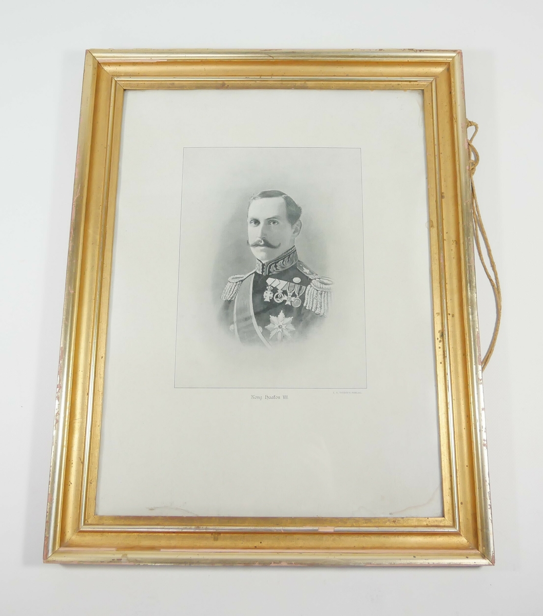 Rektangulær ramme i tre med glass. Stående motiv. 