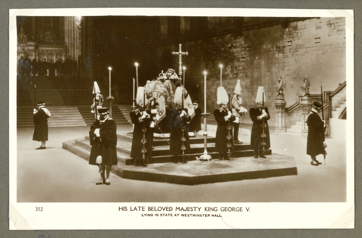 352 HIS LATE BELOVED MAJESTY KING GEORGE V. LYING IN STATE AT WESTMINSTER HALL.