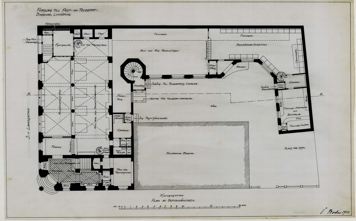Post- och Telegrafbyggnad Linköping.