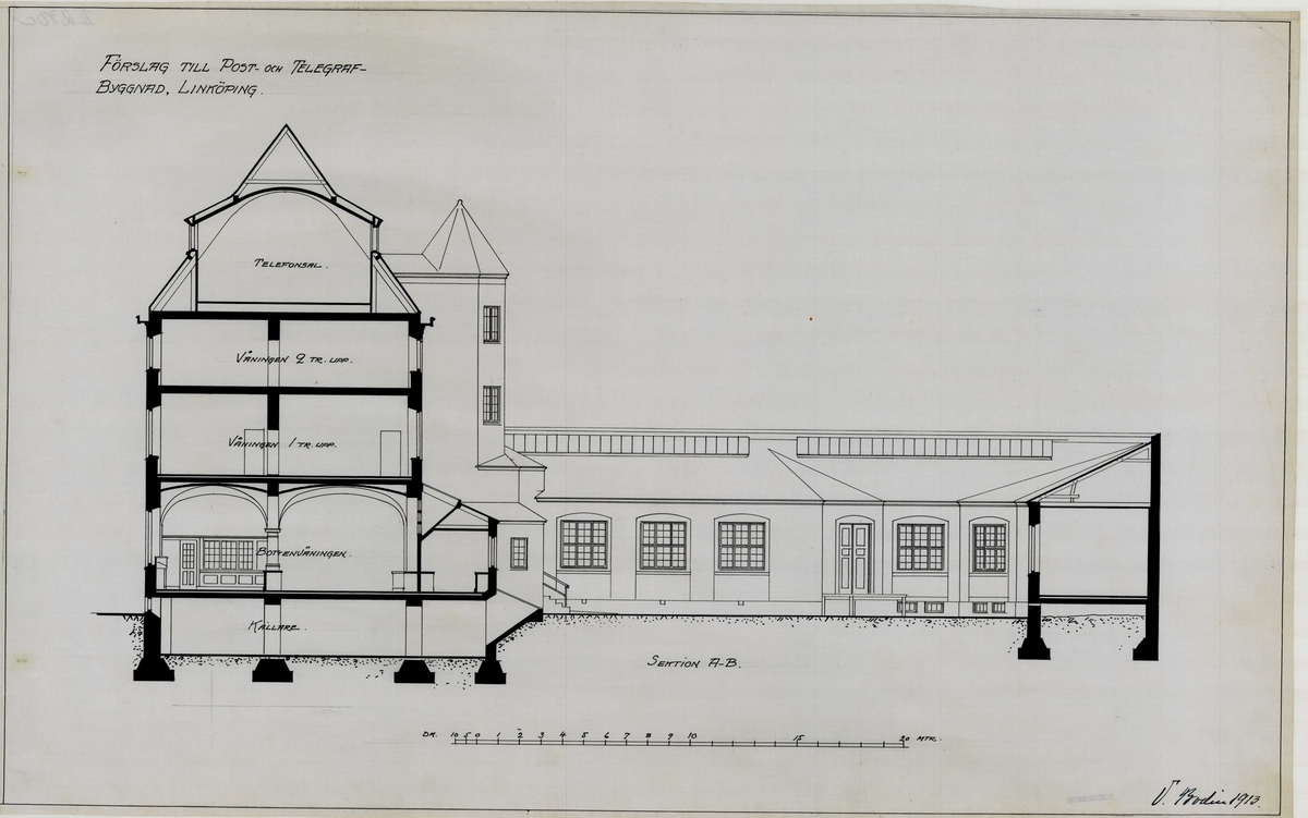 Post- och Telegrafbyggnad Linköping.