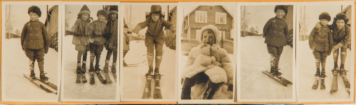 1)Hans Benedict Undset Svarstad ca. 5 år. 2)Hans Benedict sammen med sine kusiner Charlotte og Sigrid.Thomas 3)Anders Castus Svarstad på ski. 4)Signe Thomas, kusine av Anders og Hans. 5) Hans Benedict 6) Anders Castus og Hans Benedict