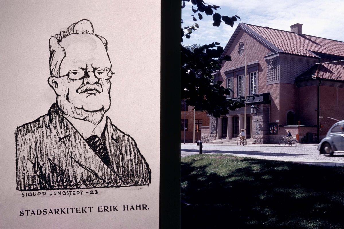Porträtt, Stadsarkitekt Erik Hahr, Konstnär Sigurd Jungstedt / Teatern