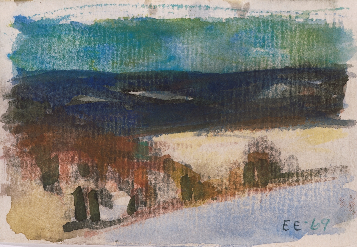 Marsdag, Øyern [Akvarell]