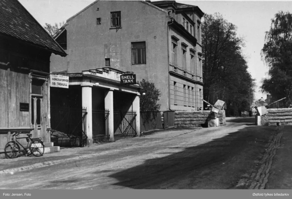 Bombet bygning, Fredrikstad 1945?